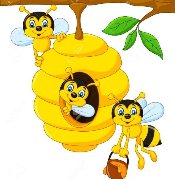 dibujo de abejas en panal