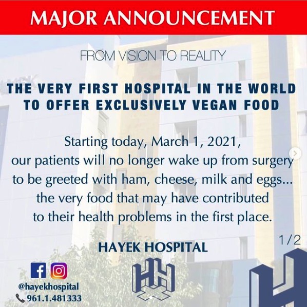 hospital vegano